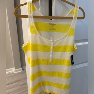 •Old Navy• Sequined Front Stripe Tank Top, size L